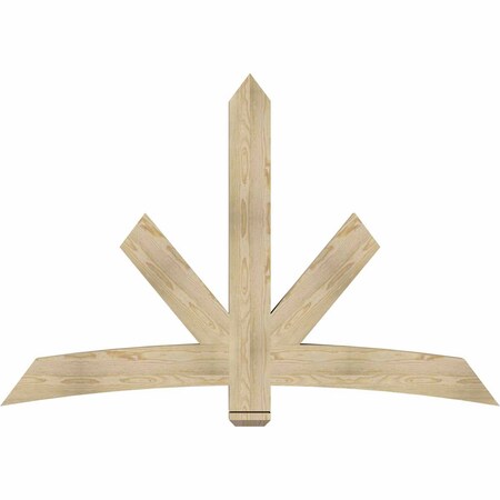 Ekena Millwork Alberta Rough Sawn Timber Gable Bracket, Douglas Fir, 72"W x 48"H x 4"D x 6"F, 16/12 Pitch GBW072X48X0406ALB00RDF